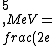 5\\,MeV = \\frac{(2e)(50e)}{4\\pi\\epsilon_0 d}
